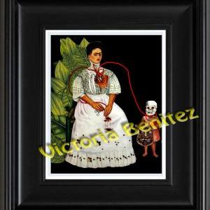Frida Kahlo Day Of The Dead Two Fridas Digital Oil..